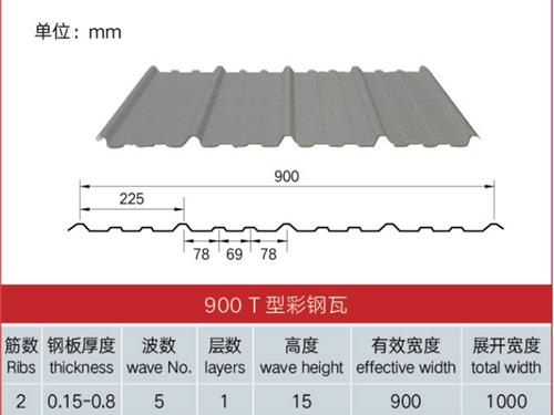 900T型彩钢瓦